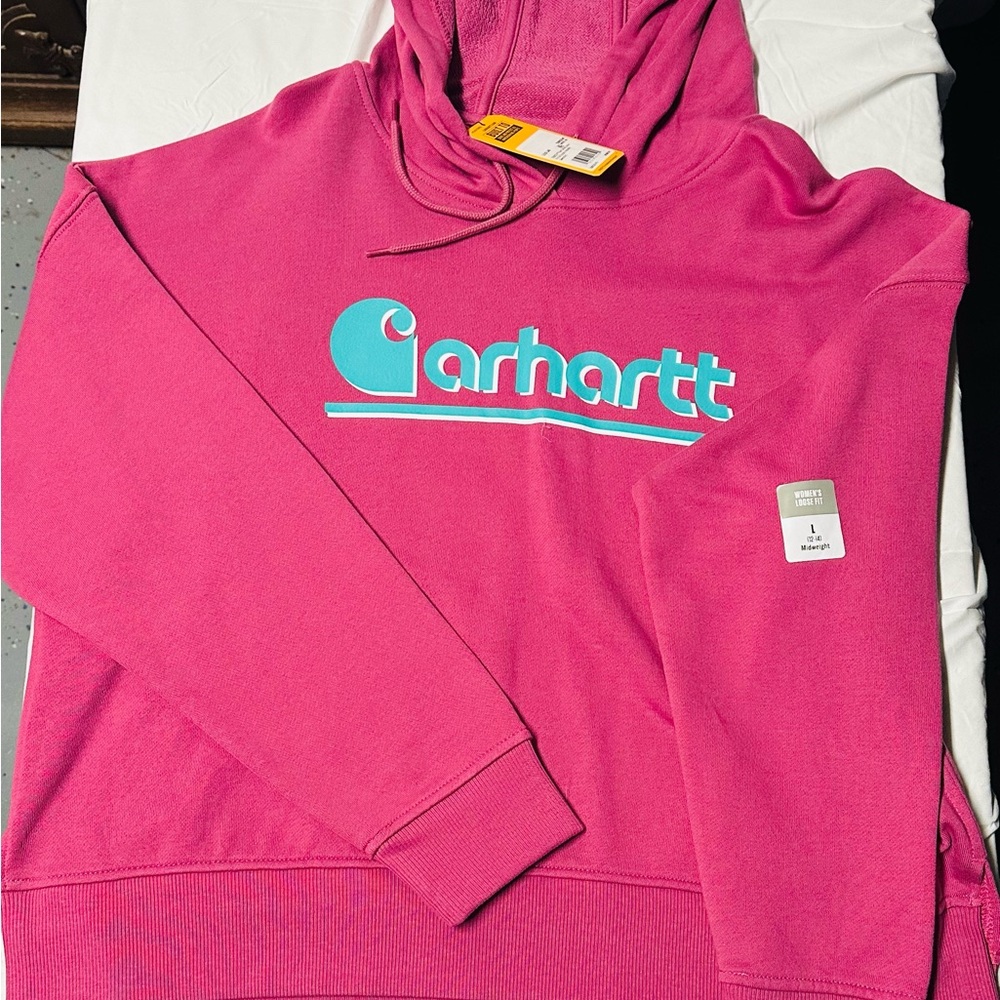 Carhartt Women's Fuchsia Hoodie Sweater